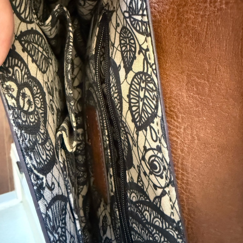 Brown Leather Studded Shoulder Bag - Picture 2 of 4
